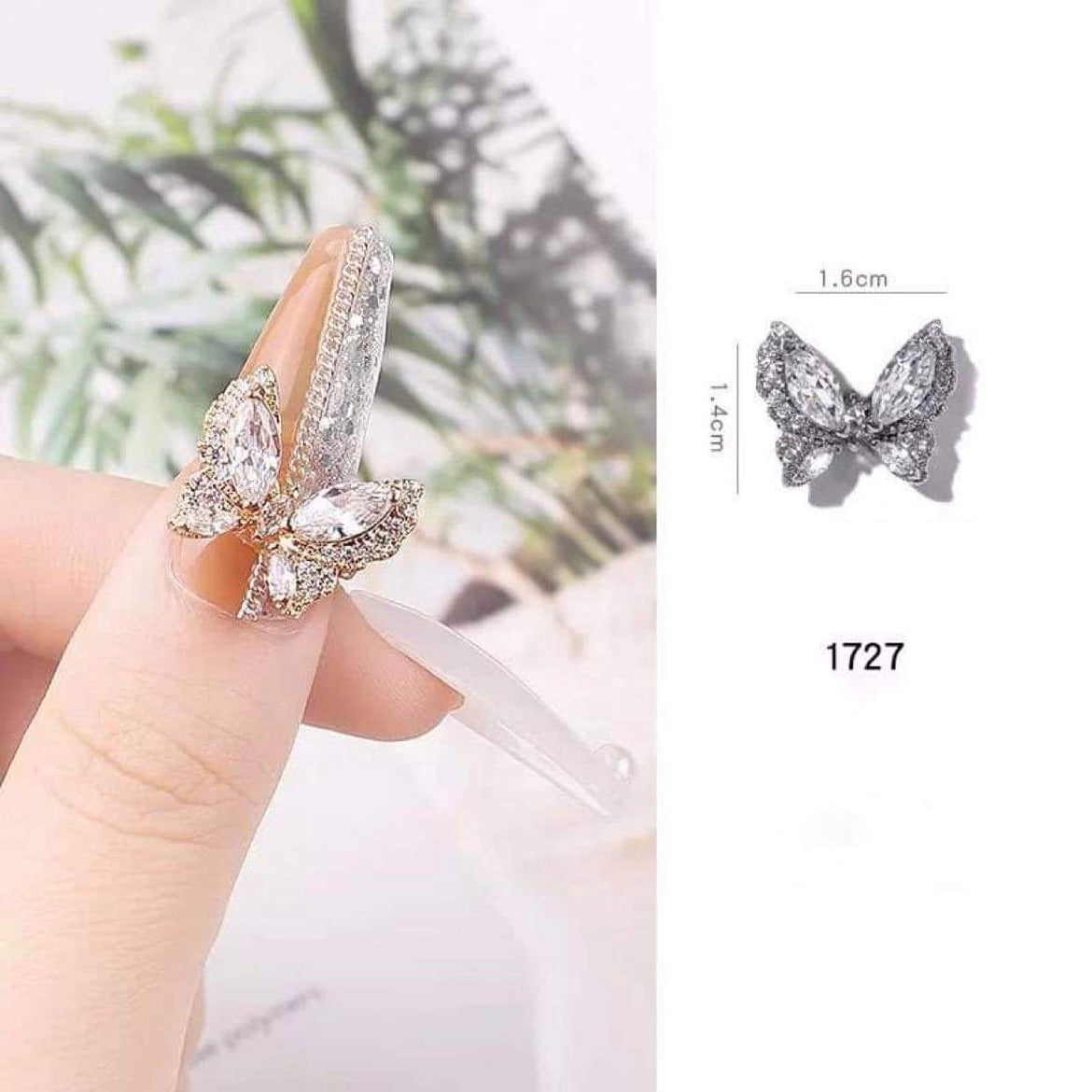 Crystal Luxury 3D Flying Butterfly Nail Art - B1727 - Premier Nail Supply 