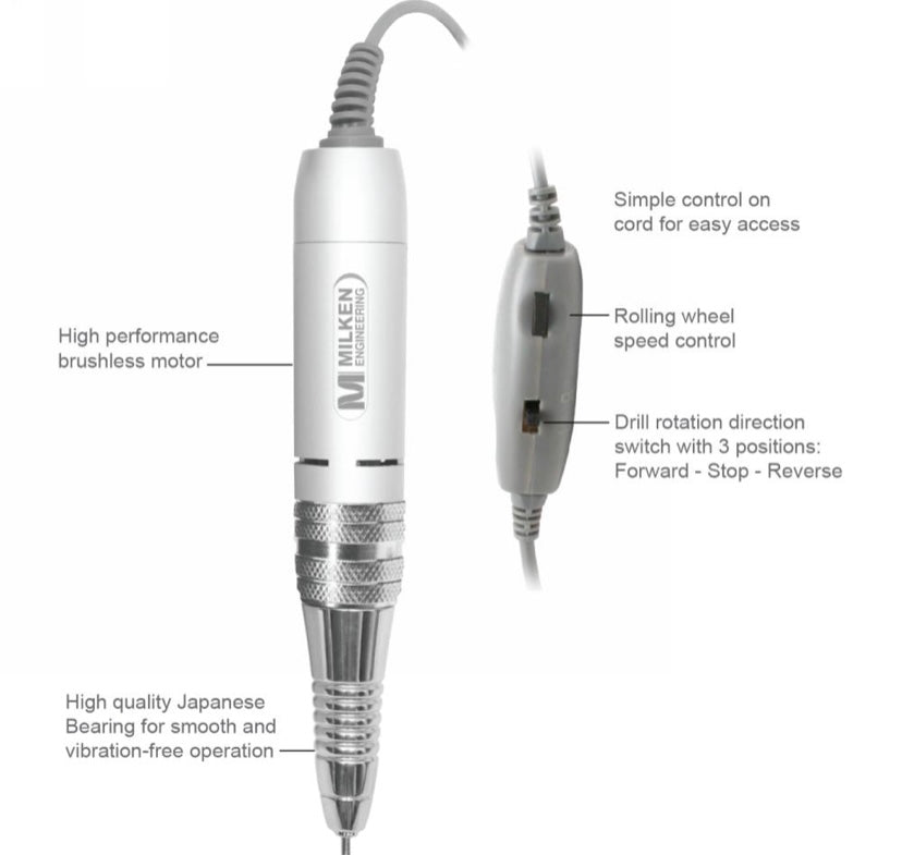 Milken ND770 F UBS PowerBank Portable Nail Drill 25000 RMP - Premier Nail Supply 