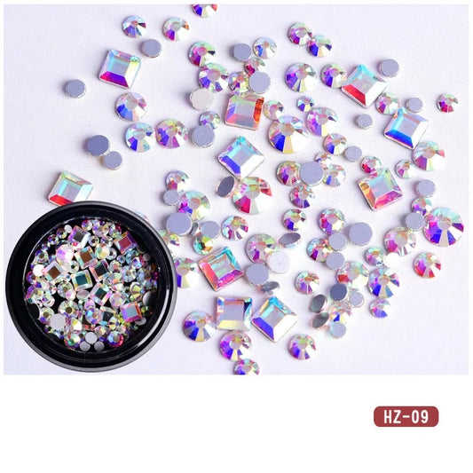 Square Diamonds Rainbows Rhinestone Mix HZ-09 - Premier Nail Supply 