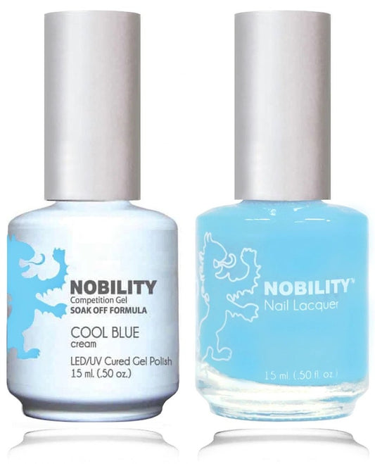 Lechat Nobility Gel Polish & Nail Lacquer - Cool Blue 0.5 oz - #NBCS081 - Premier Nail Supply 
