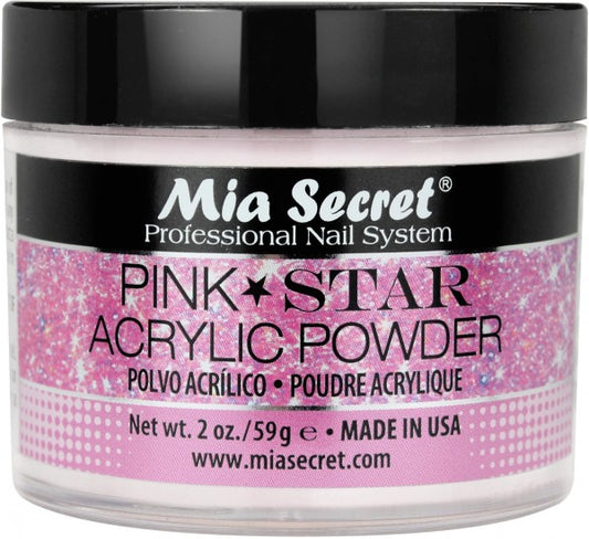 Mia Secret - Pink Stars Acrylic Powder 2OZ - #PL430P-STAR - Premier Nail Supply 