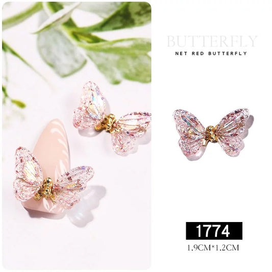 Aurora 3D Flying Butterfly Luxury Nail Art Decoration A1774 - Premier Nail Supply 