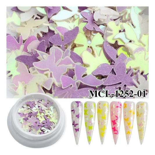 Purple 3D BUTTERFLY MCL125201 - Premier Nail Supply 