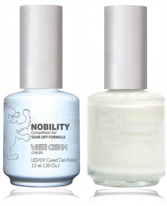 Lechat Nobility Gel Polish & Nail Lacquer - White Cream 0.5 oz - #NBCS021 - Premier Nail Supply 