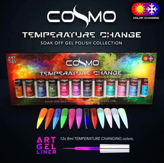 Cosmo Gel Art Nail Temperature Change Set 12 - Premier Nail Supply 