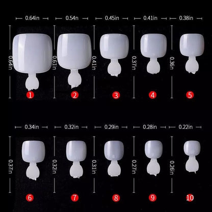 Morgan Accessories Toes Tips Square Clear Press On - #CN59 - Premier Nail Supply 