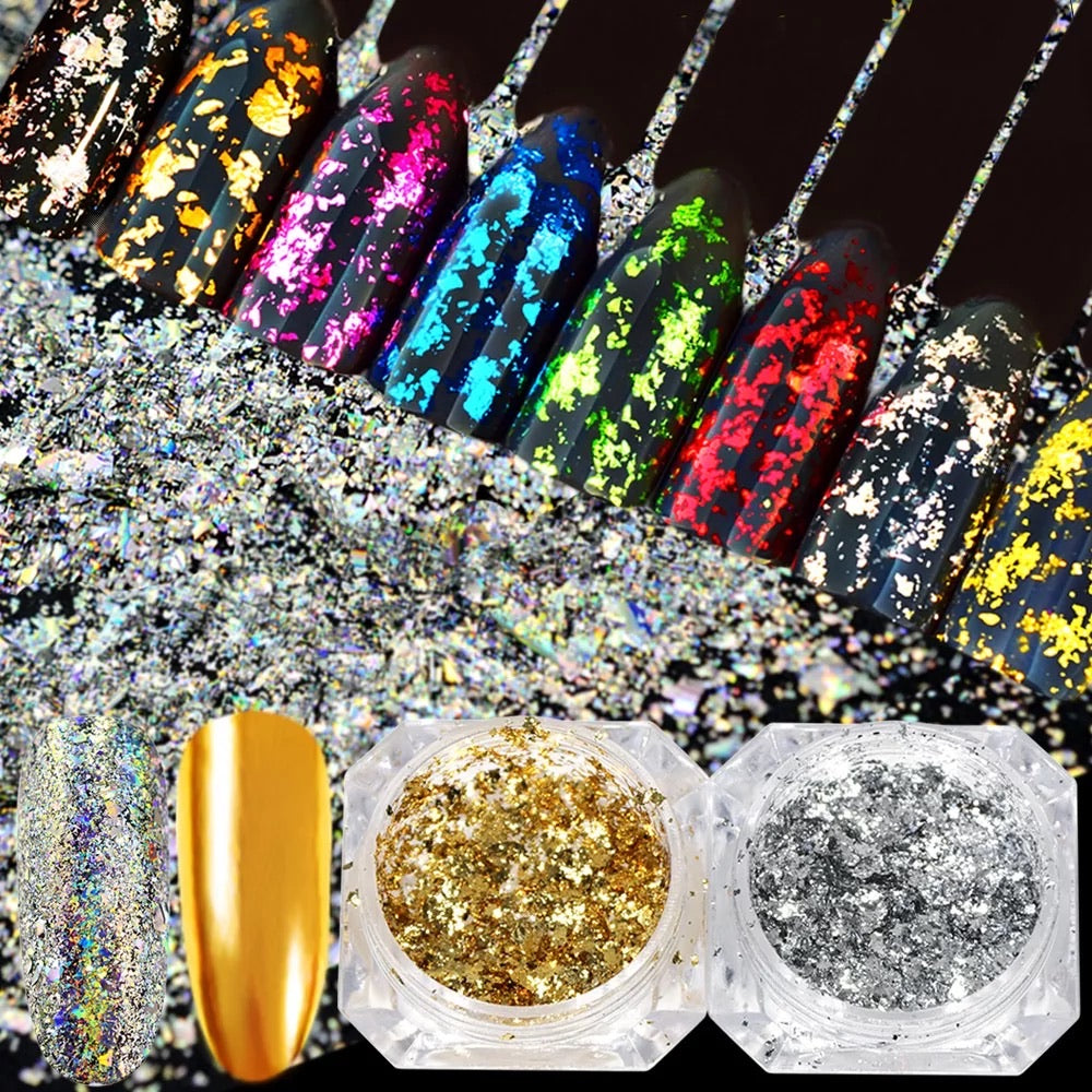 Holographic Flakes Foil CB-08 - Premier Nail Supply 