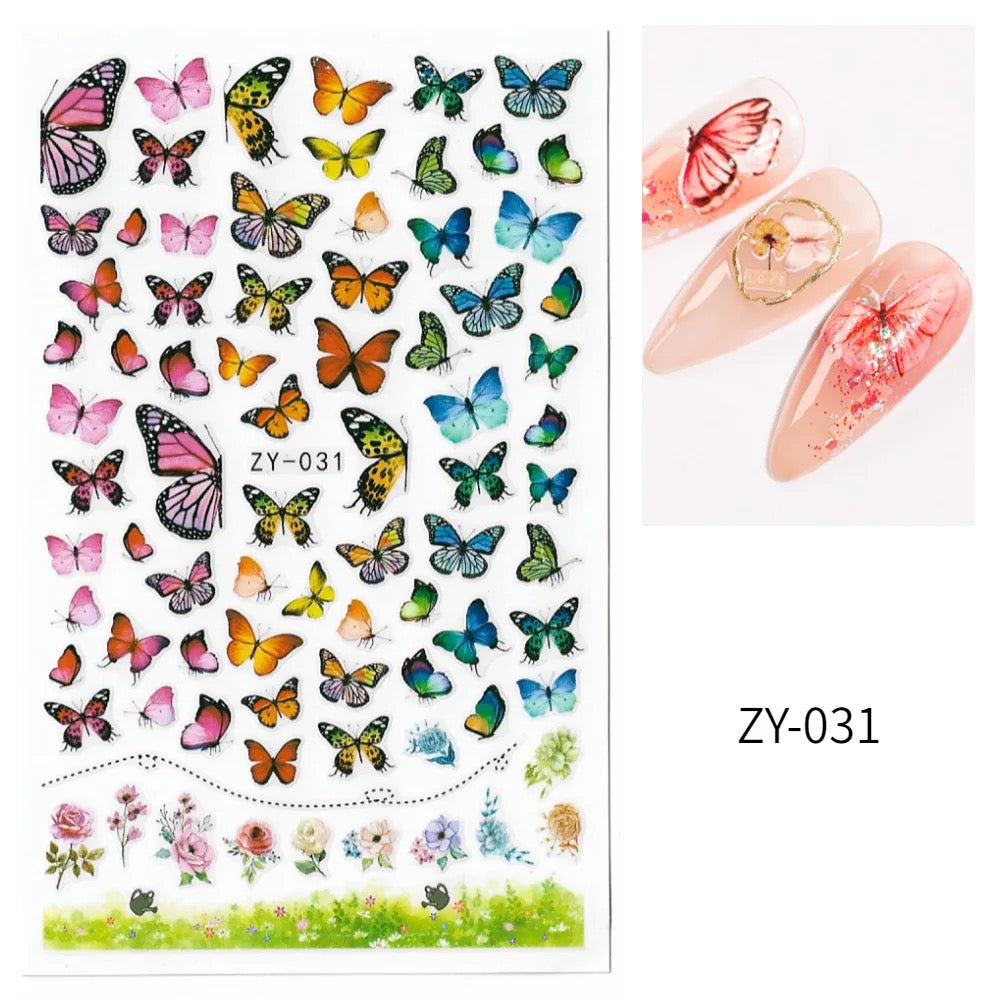 Flower & Butterfly ZY031 - Premier Nail Supply 