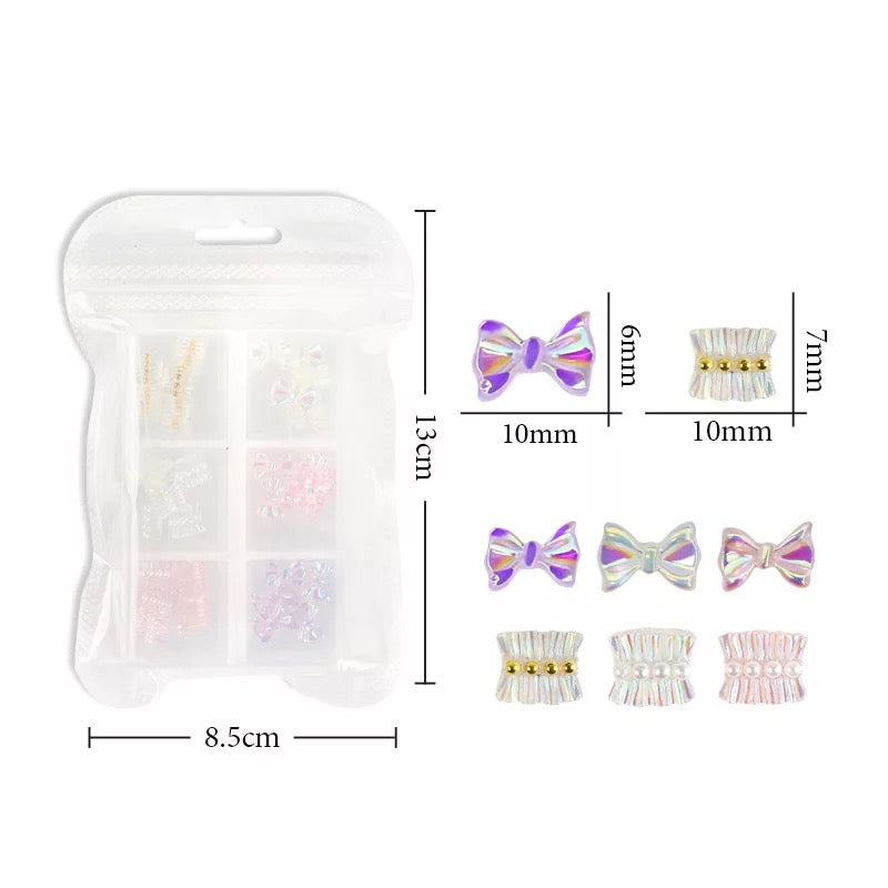 Engraved Bow Japanese 3D Nail Charm - 3DJBC - Premier Nail Supply 