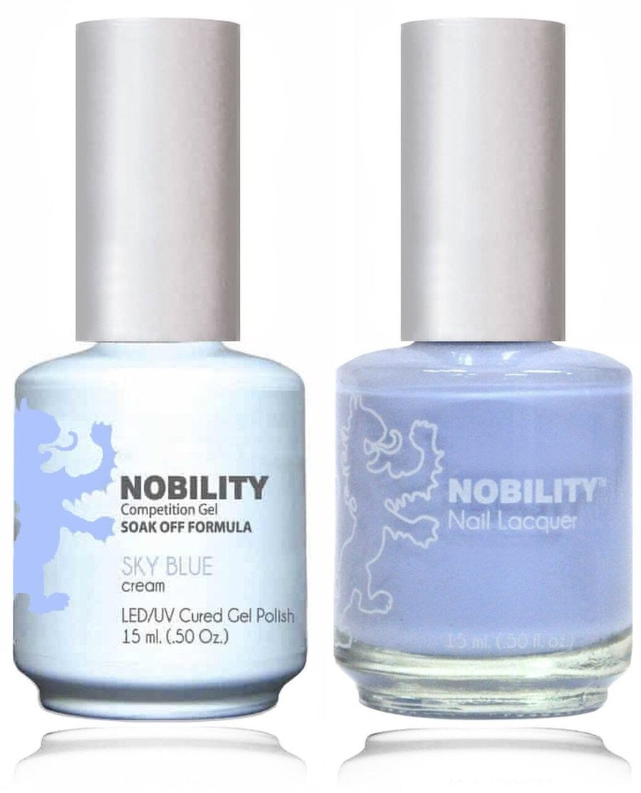Lechat Nobility Gel Polish & Nail Lacquer - Sky Blue 0.5 oz - #NBCS063 - Premier Nail Supply 