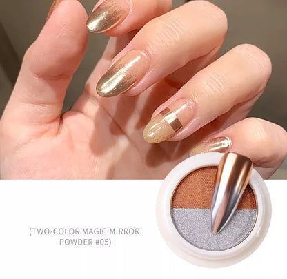 Solid Chrome Pigments Ombré  Powder - Premier Nail Supply 