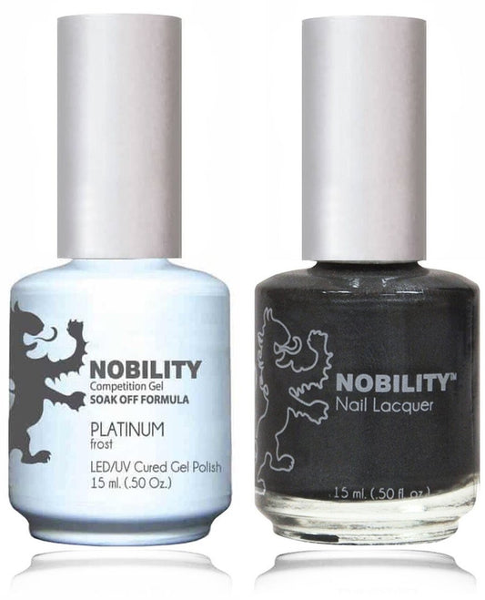 Lechat Nobility Gel Polish & Nail Lacquer - Platinum 0.5 oz - #NBCS008 - Premier Nail Supply 