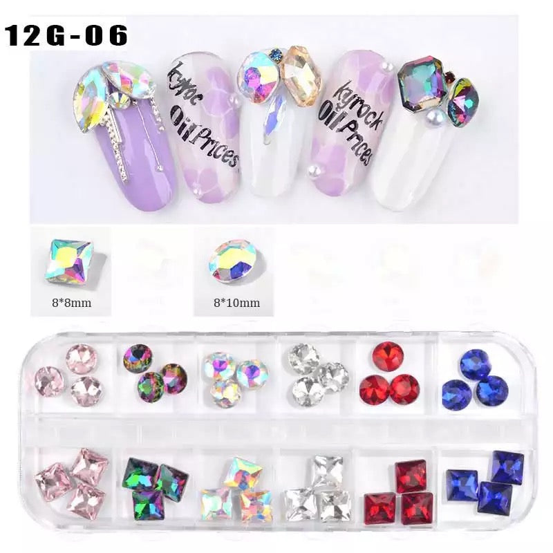 Big Rhinestone Mixed Shape 12G06 - Premier Nail Supply 