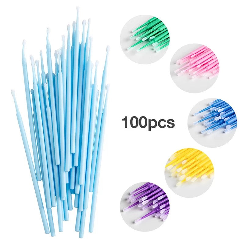 Eyelash Light Purple Micro Brush 100pcs/Box - Premier Nail Supply 