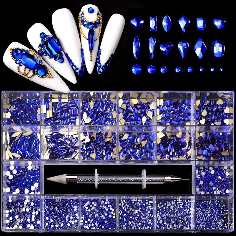 Luxury Blue Rhinestone Kit RH011 - Premier Nail Supply 