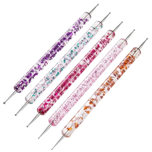 Colorful Handles 5pcs/Set Dotting Tool Nail Art - Premier Nail Supply 