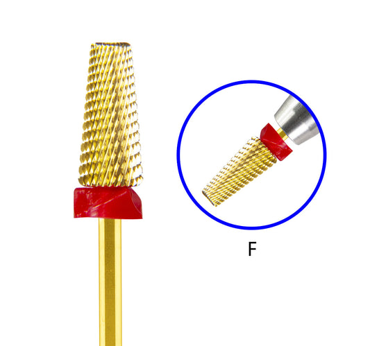 Drill bit Umbrella B  5IN1 - 3/32  - Gold F - Premier Nail Supply 