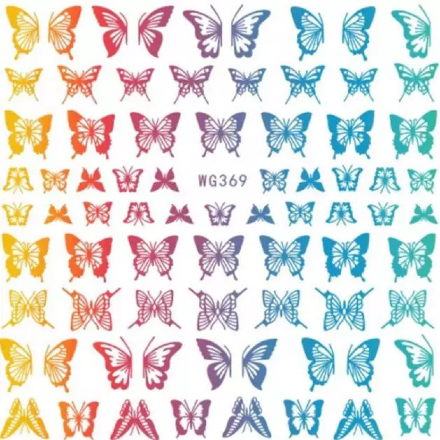 Colorful Butterfly WG369 - Premier Nail Supply 