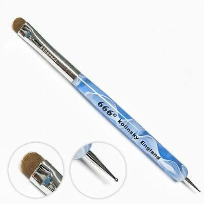 666 French brush blue marble w/tool size 14 - #80081 - Premier Nail Supply 
