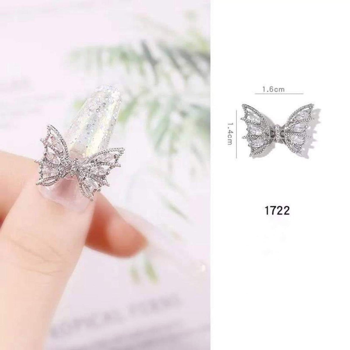 Crystal Luxury 3D Flying Butterfly Nail Art - B1722 - Premier Nail Supply 
