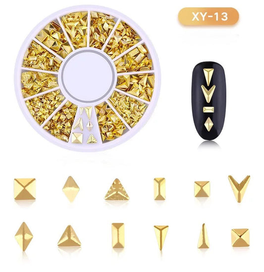 Arrow Gold Charm Sequins XY13 - Premier Nail Supply 