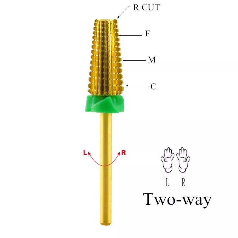 Drill bit Umbrella 5IN1 - 3/32 Gold XXC - TLR - Premier Nail Supply 