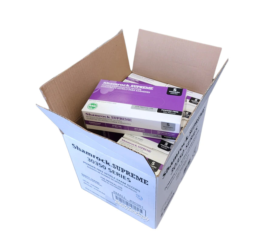 Shamrock Supreme Nitrile Examination Gloves / Case 10 box - Premier Nail Supply 