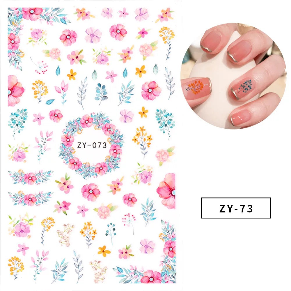 Beautiful Flowers ZY073 - Premier Nail Supply 