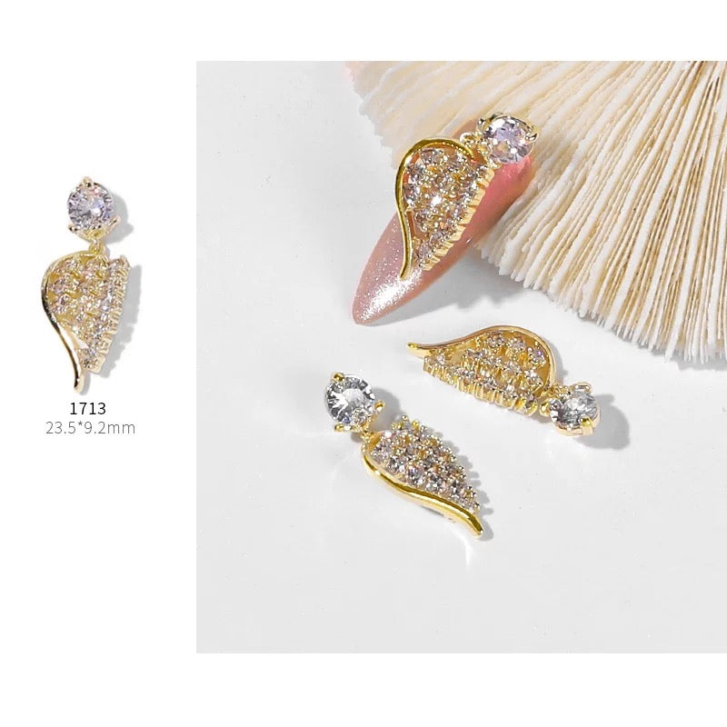 Gold Angel Swing Rhinestones Diamond 1713 - Premier Nail Supply 