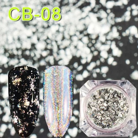 Holographic Flakes Foil CB-08 - Premier Nail Supply 