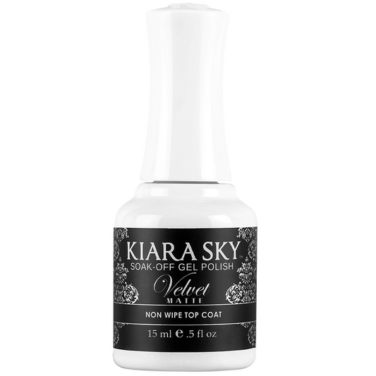 Kiara Sky Velvet Matte Non Wipe Top Coat 0.5 oz - Premier Nail Supply 