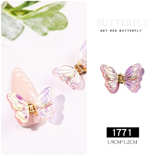 Aurora 3D Flying Butterfly Luxury Nail Art Decoration A1771 - Premier Nail Supply 