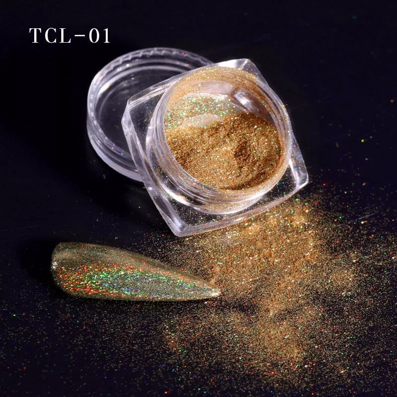 Magic Laser Gold Chrome Powder TCL01 - 08182 - Premier Nail Supply 