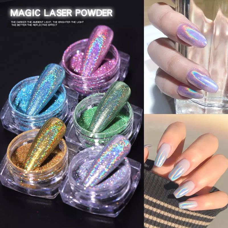 Magic Laser Bright Green Chrome Powder TCL03-46934 - Premier Nail Supply 