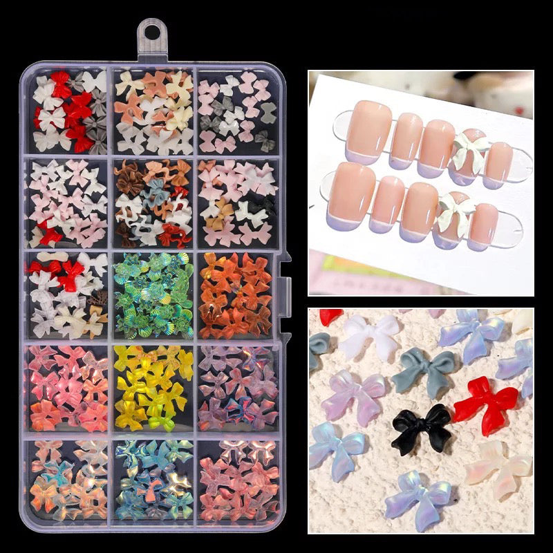 Colors Bow Resin Charm #18038 - Premier Nail Supply 
