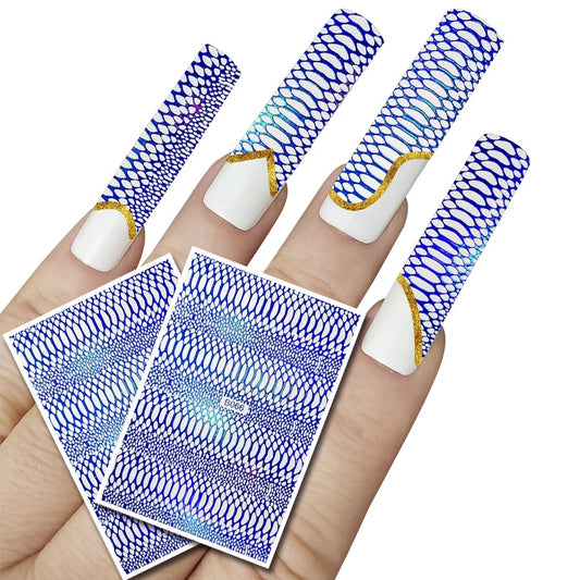 Snake Skin Laser Blue B066 - Premier Nail Supply 