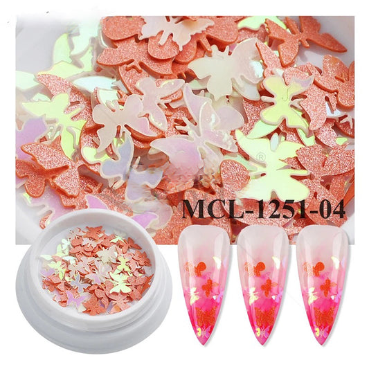 ORANGE 3D BUTTERFLY MCL125104 - Premier Nail Supply 