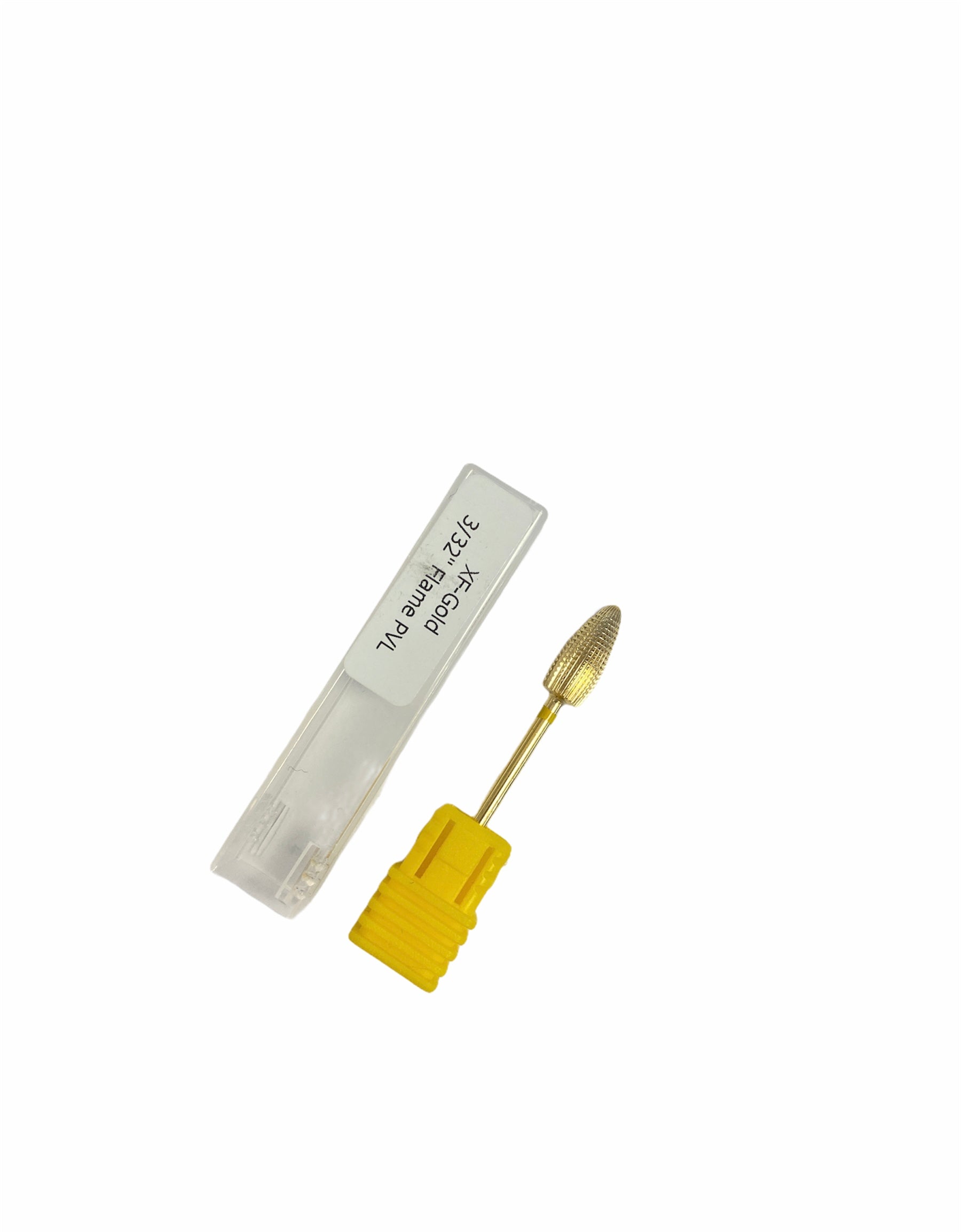 Drill Bit 3/32 Flame PVL- XFine Gold - Premier Nail Supply 