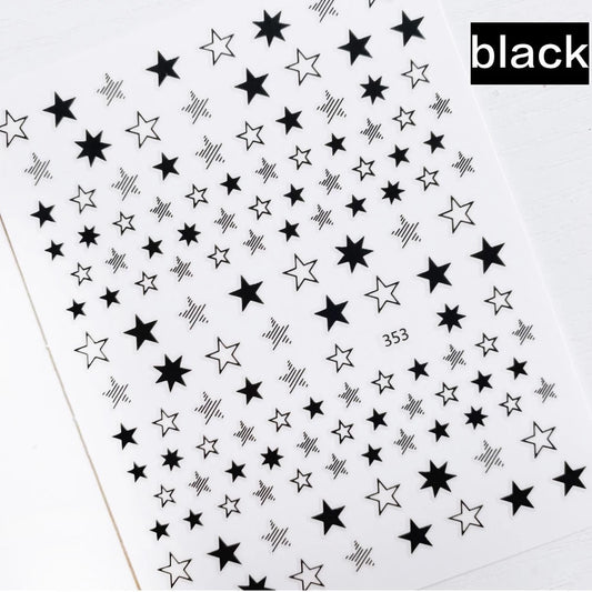 Black Star Sticker - Premier Nail Supply 