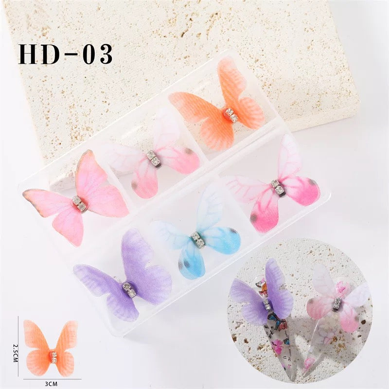 3D Butterfly Nail Charms Magnetic Pompous -#25686 - Premier Nail Supply 