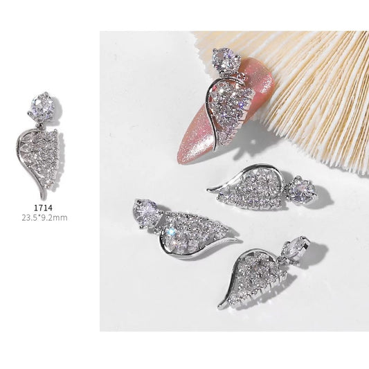 Silver Angel Swing Rhinestones Diamond 1714 - Premier Nail Supply 