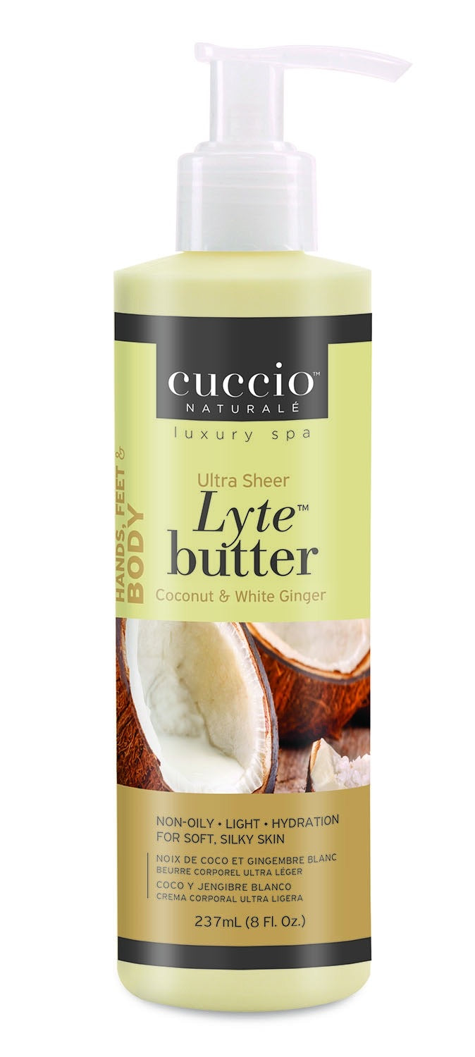 Cuccio Lyte Butter - Coconut & White Ginger 8 oz - Premier Nail Supply 