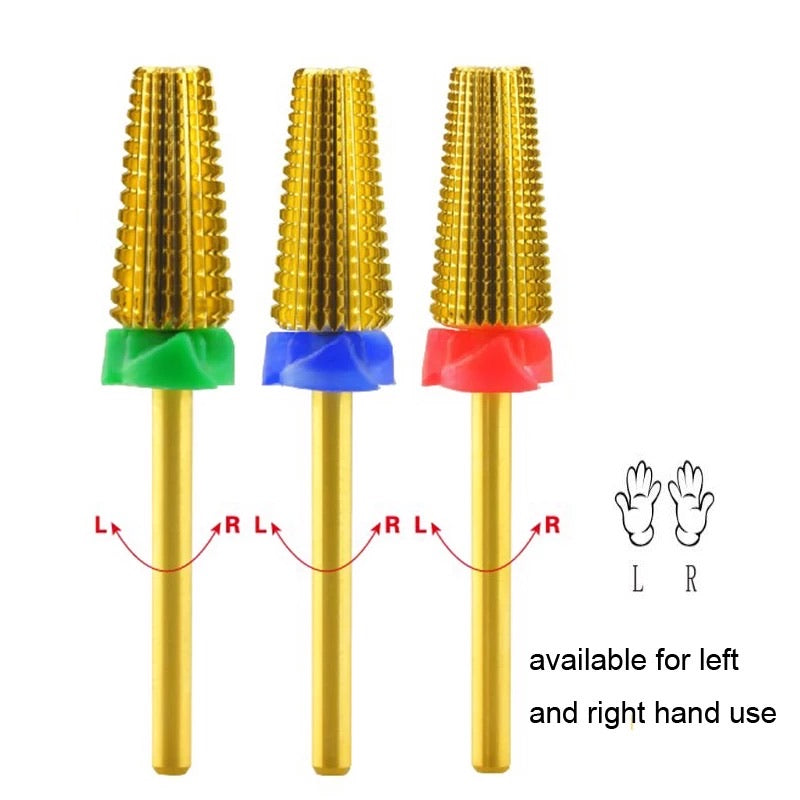 Drill bit Umbrella 3/32 Gold 2FX - TLR - Premier Nail Supply 