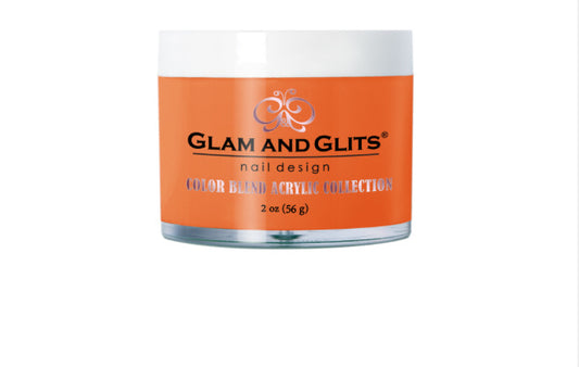 Glam & Glits Acrylic Powder Blend Color - Mango Tango  2 oz - BL3118 - Premier Nail Supply 