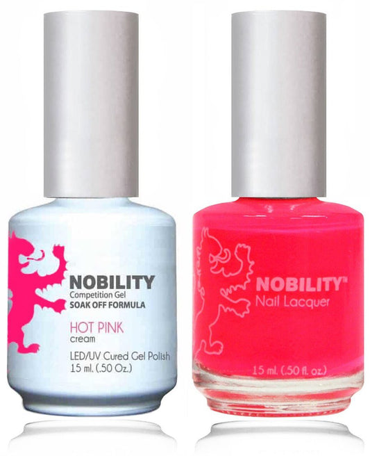 Lechat Nobility Gel Polish & Nail Lacquer - Hot Pink 0.5 oz - #NBCS055 - Premier Nail Supply 