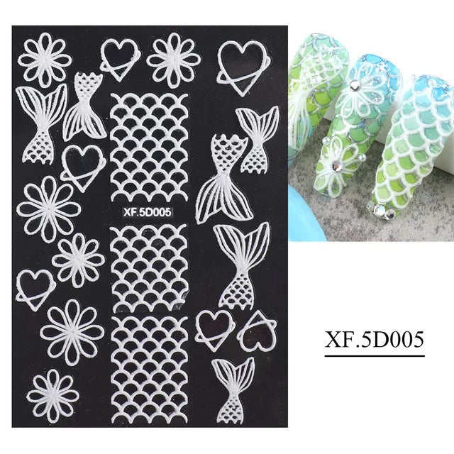 Mermaid 5D Sticker - XF5D005 - Premier Nail Supply 