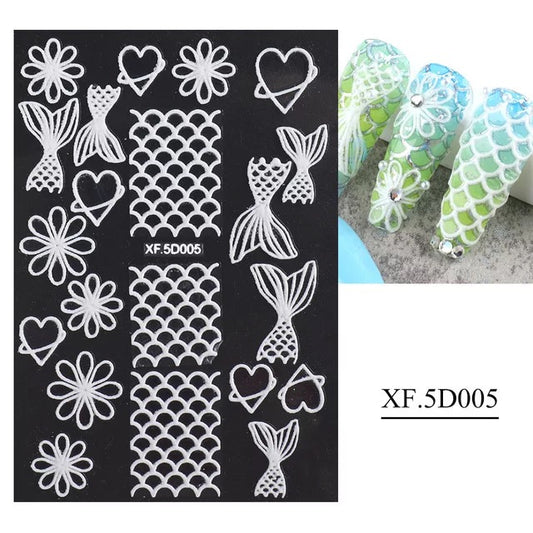 Mermaid 5D Sticker - XF5D005 - Premier Nail Supply 