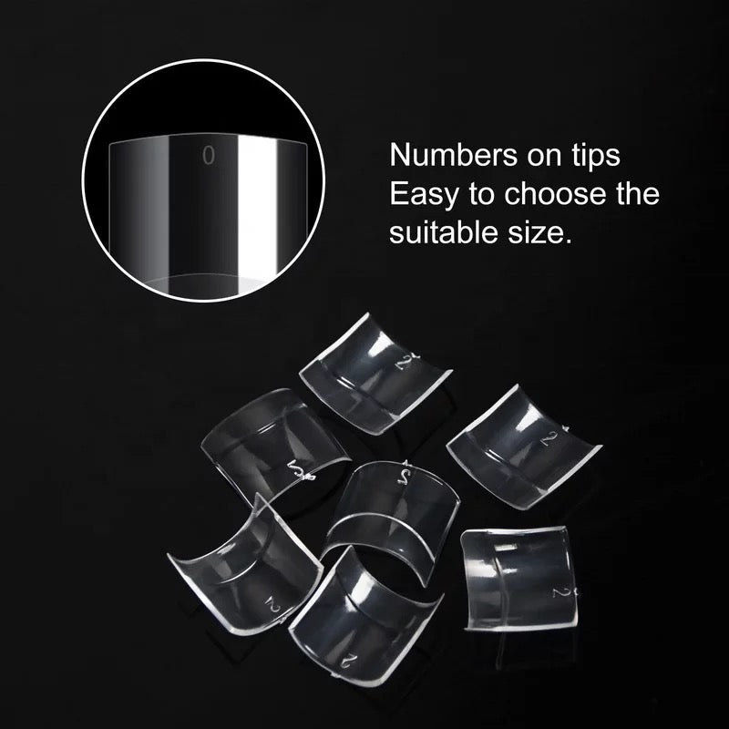 Transparent Half Cover French 500pcs - #TFT500 - Premier Nail Supply 