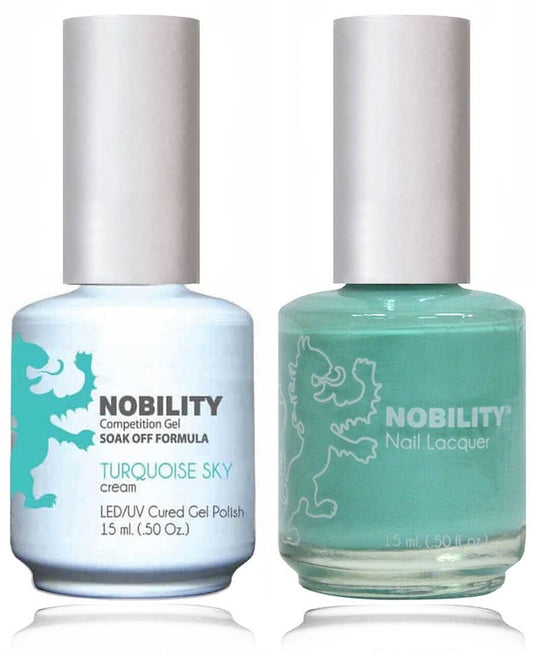 Lechat Nobility Gel Polish & Nail Lacquer - Turquoise Sky 0.5 oz - #NBCS039 - Premier Nail Supply 