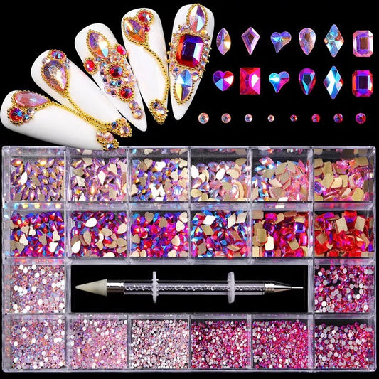 Luxury Pink Rhinestone Set RH010 - Premier Nail Supply 